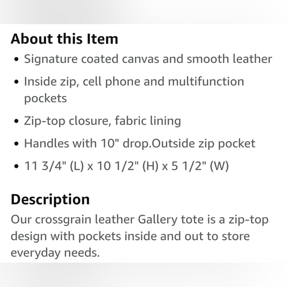 EUC! Coach Gallery Tote Signature Canvas in Brown/Black - Picture 16 of 16